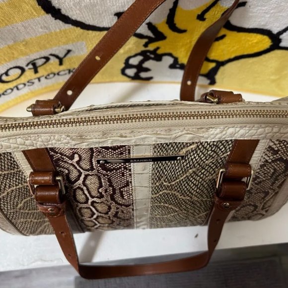 Brahmin Small Alice, Limestone Oleta Leather shoulder bag - Picture 7 of 12